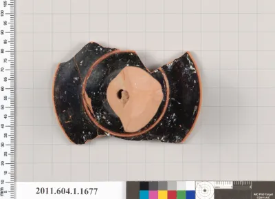 Terracotta fragment of a kylix (drinking cup)