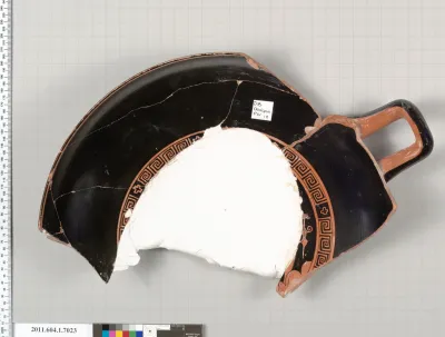 Terracotta fragment of a kylix (drinking cup)