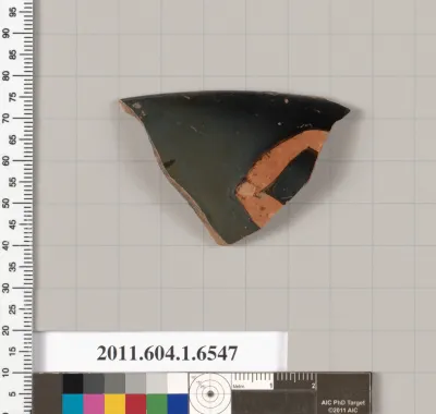 Terracotta rim fragment of a kylix (drinking cup)