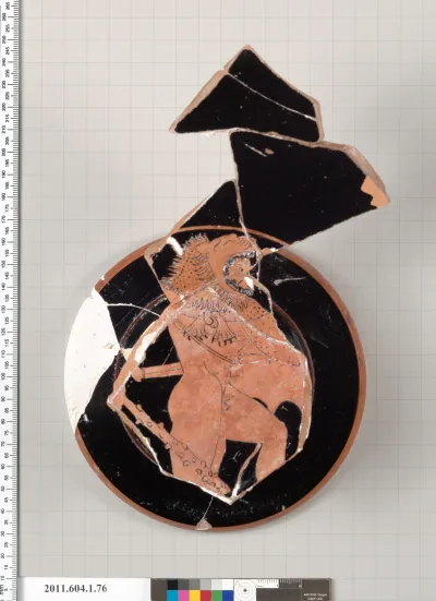 Terracotta fragments of a kylix (drinking cup)