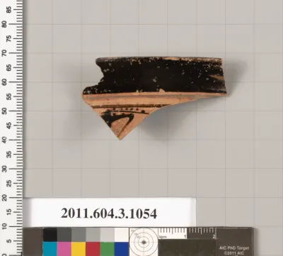 Terracotta fragment of a mastoid (drinking cup with narrow base)