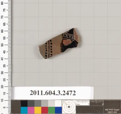 Terracotta fragment of a kylix (drinking cup)