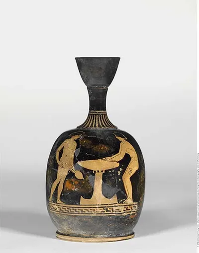 Attisch rotfigurige Bauchlekythos