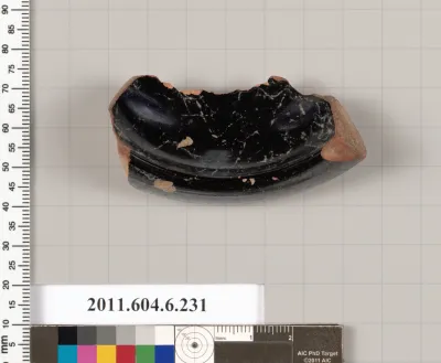 Terracotta fragment of a salt cellar?