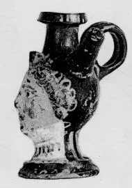 FIGURE VASE (SOUTH ITALIAN, APULIAN, BLACK GLAZE)
