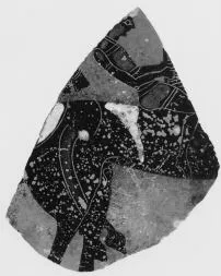 OINOCHOE (?), FRAGMENT (ETRUSCAN, BLACK-FIGURE)