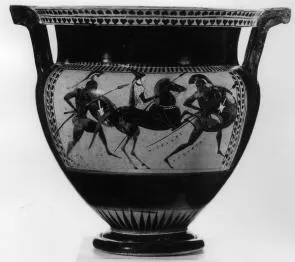 KRATER, COLUMN (ATHENIAN, BLACK-FIGURE)