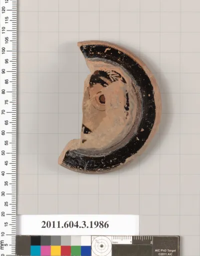 Terracotta fragment of a stemless cup (drinking cup)