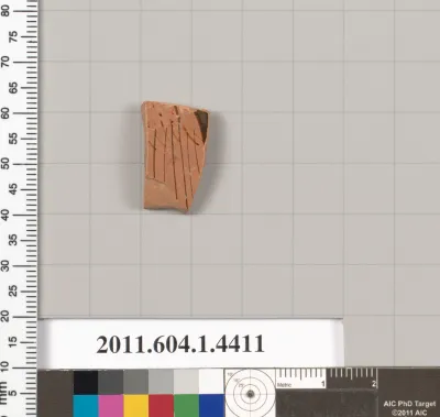 Terracotta fragment of a kylix (drinking cup)