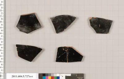 Terracotta fragments of kylikes (drinking cups)