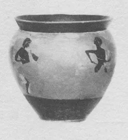 MASTOID, FRAGMENT (ATHENIAN, BLACK-FIGURE)