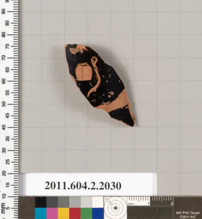 Terracotta fragment of an alabastron (perfume vase)?