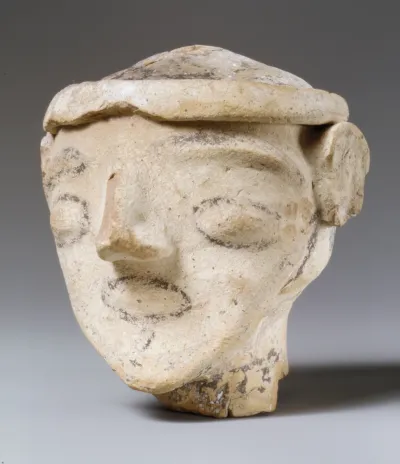 Terracotta male head