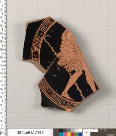 Terracotta fragment of a kylix (drinking cup)