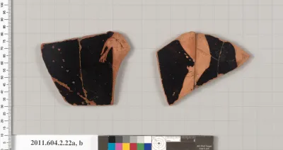 Terracotta fragments of a psykter (vase for cooling wine)