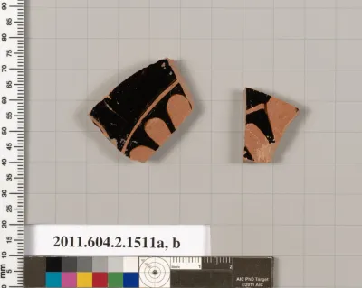 Terracotta fragments of skyphoi (deep drinking cups)