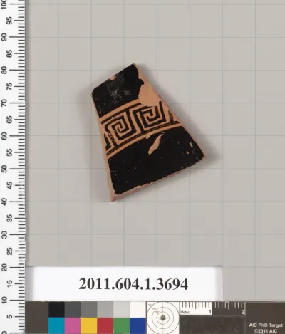 Terracotta fragment of a kylix (drinking cup)