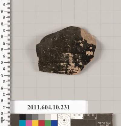 Terracotta fragment of a closed shape