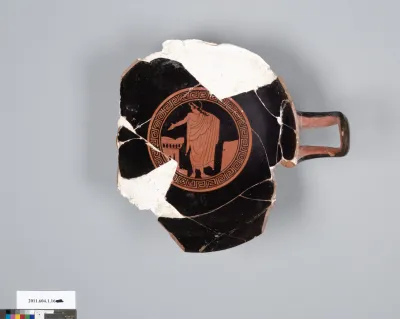Terracotta fragments of a kylix (drinking cup)