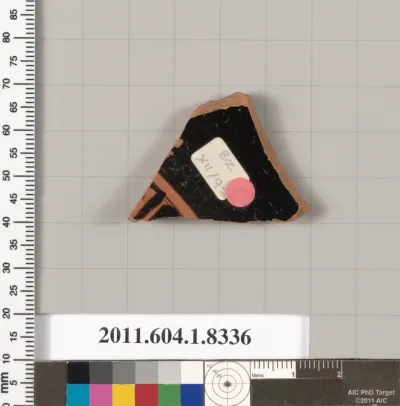 Terracotta fragment of a kylix (drinking cup)