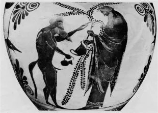 AMPHORA, NECK (ATHENIAN, BLACK-FIGURE)