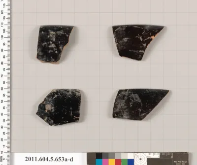 Terracotta rim fragments of kylikes (drinking cups)