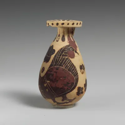 Terracotta alabastron (perfume vase)