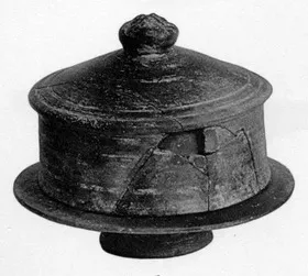 PYXIS (ATHENIAN HELLENISTIC, BLACK GLAZE)