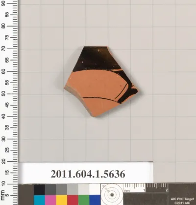 Terracotta rim fragment of a kylix (drinking cup)