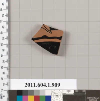 Terracotta fragment of a kylix (drinking cup)