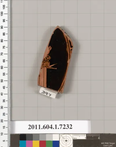 Terracotta fragment of a kylix (drinking cup)