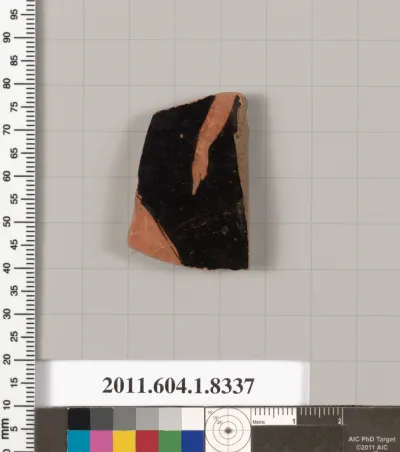 Terracotta fragment of a kylix (drinking cup)