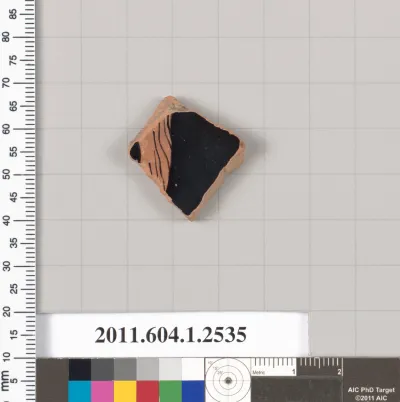 Terracotta fragment of a kylix (drinking cup)