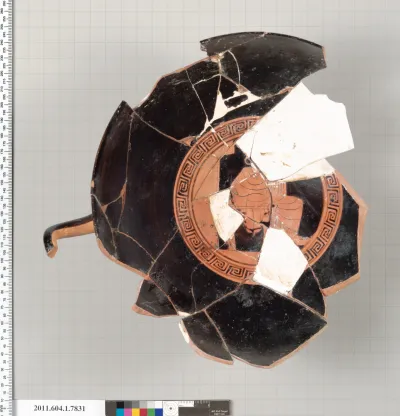 Terracotta fragment of a kylix (drinking cup)