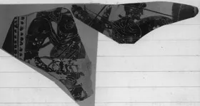 KRATER, COLUMN, FRAGMENT (ATHENIAN, BLACK-FIGURE)