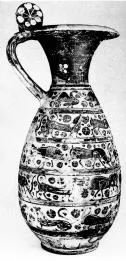 OLPE (ETRUSCAN, BLACK-FIGURE)