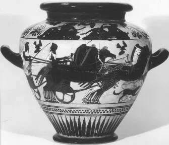 STAMNOS (ATHENIAN, BLACK-FIGURE)