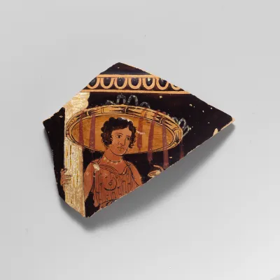 Fragment of a terracotta neck-amphora (jar)