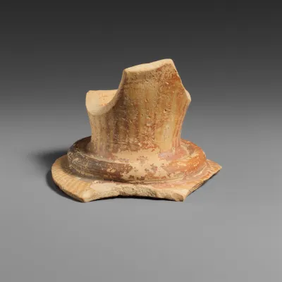 Terracotta sherd from the mouth of a vase with neck ridge
