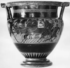 KRATER, COLUMN (ATHENIAN, BLACK-FIGURE)