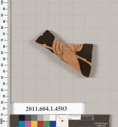 Terracotta fragment of a kylix (drinking cup)