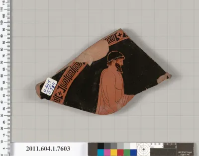 Terracotta fragment of a kylix (drinking cup)