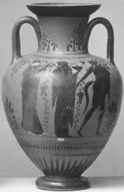 AMPHORA, NECK (ATHENIAN, BLACK-FIGURE)