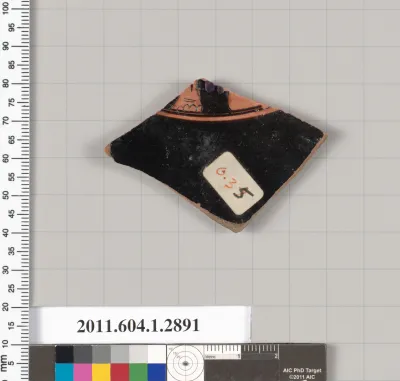 Terracotta fragment of a kylix (drinking cup)