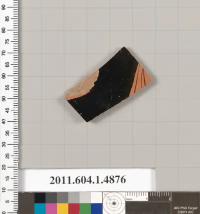 Terracotta fragment of a kylix (drinking cup)