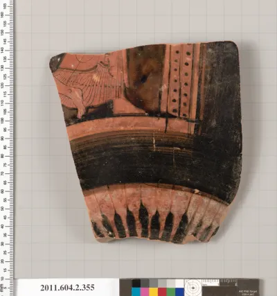 Terracotta fragment of a column-krater (bowl for mixing wine and water)