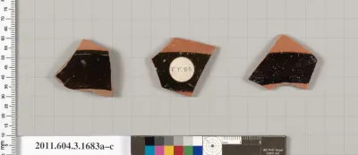 Terracotta fragments of kylikes: Band or lip cups (drinking cups)