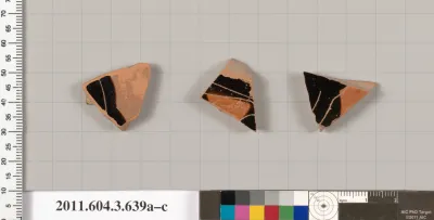 Terracotta fragments of calyx-kraters (bowls for mixing wine and water) or column-kraters (bowls for mixing wine and water)