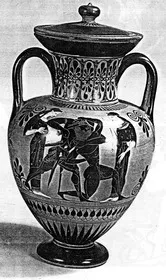 AMPHORA, NECK (ATHENIAN, BLACK-FIGURE)