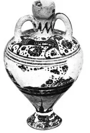 AMPHORISKOS (CORINTHIAN, BLACK-FIGURE)